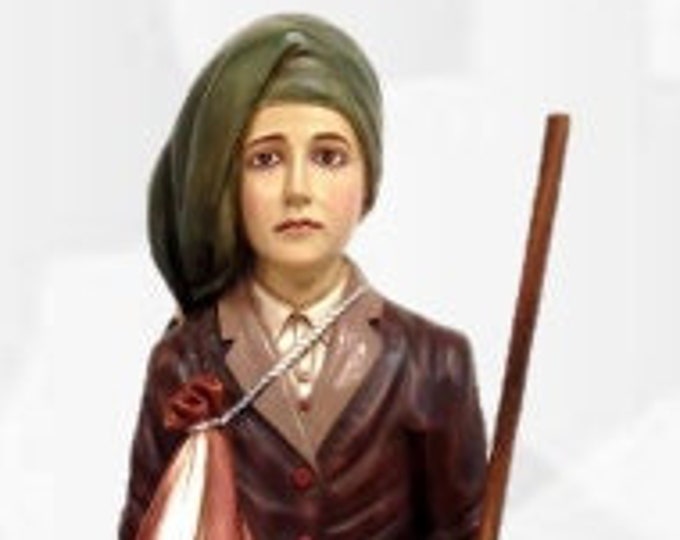 Statue of San Francisco Marto, shepherd boy of Fatima, cm 77 x 24 (30,31 x 9,44 inches) in resin decorated by hand hand