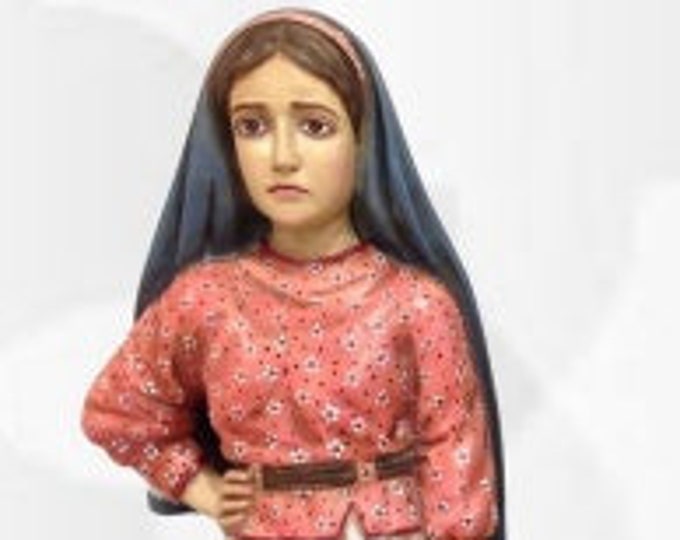 Statue of Saint Jacinta Marto, shepherdess of Fatima, 77 cm (30,31 inches) in resin decorated by hand hand