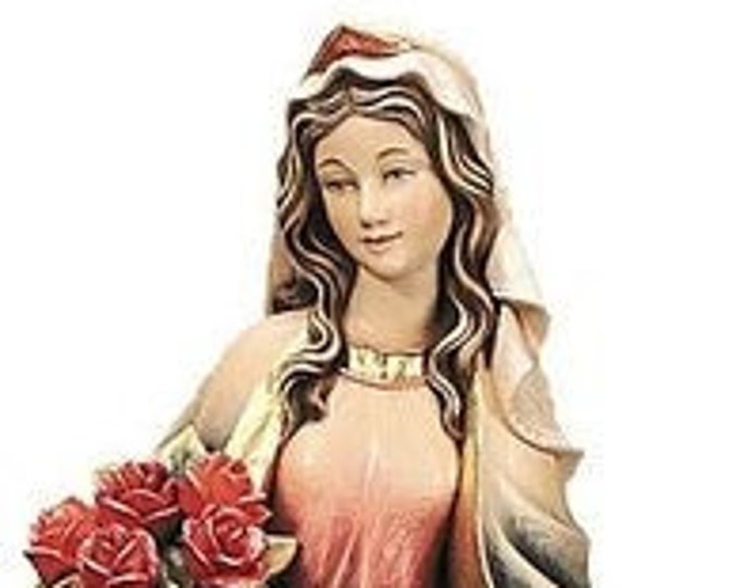 Statue of St. Elizabeth carved in wood from Valgardena and decorated by hand of Italian artisan production
