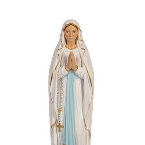 Statue of Our Lady of Lourdes cm 50 ( 19,68 inches) in hand decorated resin of Italian artisan production