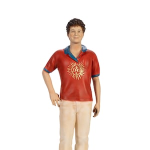 Statue des seligen Carlo Acutis 30 cm (11,81) aus handdekoriertem Harz, italienische Handwerksproduktion