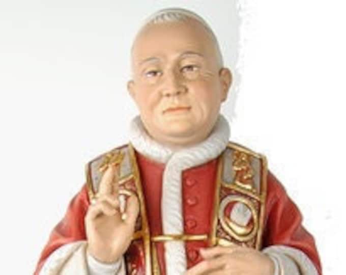 Statue of St. Pope John XXIII, carved in wood from Valgardena and hand-decorated of Italian craftsmanship