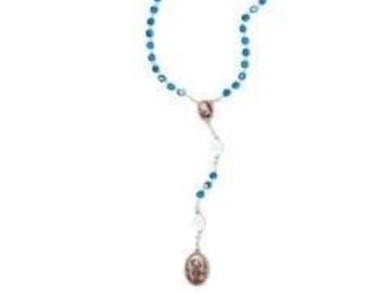 Rosary of Our Lady Mary who unties knots, with recitation booklet, handcrafted in Italy