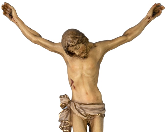 Statue of the body of Jesus Christ, carved in wood from Valgardena and decorated by hand of Italian artisan production