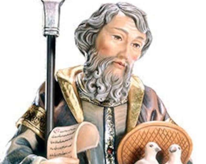 Statue of St. Joachim, carved in valgardena wood decorated by hand of Italian artisan production