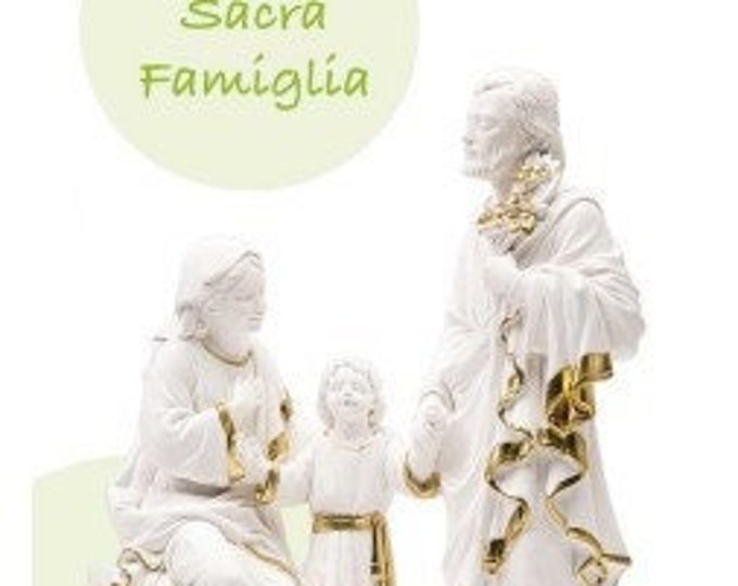 Statue of the Holy Family in hand-decorated resin, ideal for exteriors and interiors, various sizes available, Italian artisan production