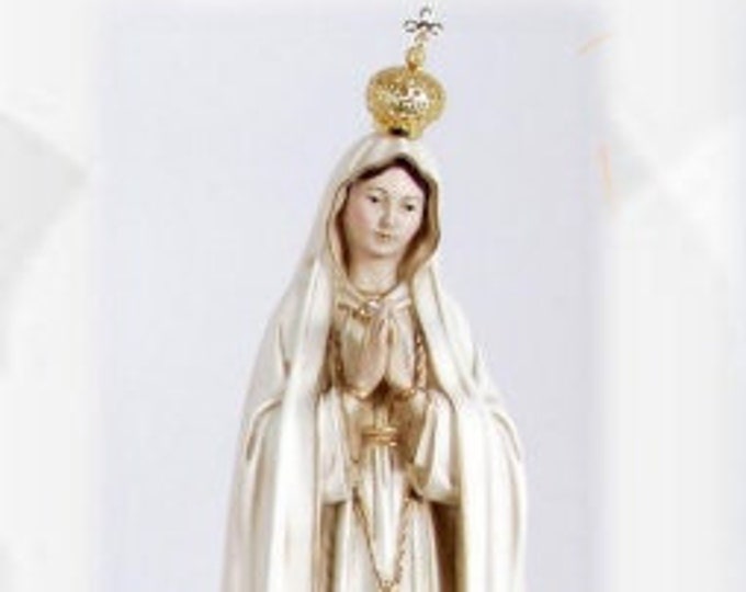 Statue of Our Lady of Fatima cm 51 (20,07 inches) made of resin and entirely decorated by hand, handcrafted