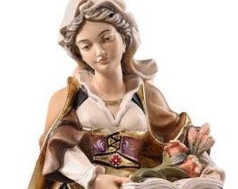 Statue of St. Silvia carved in wood from Valgardena and decorated by hand of Italian artisan production