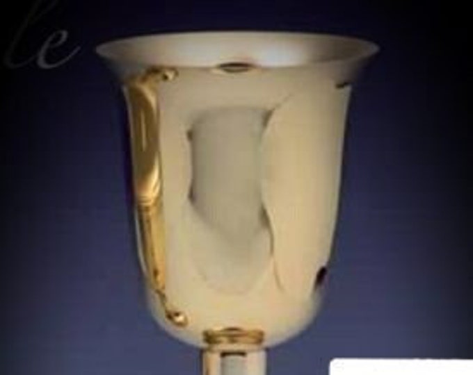 Silver plated liturgical chalice for Eucharistic celebration cm 22 (8,66 inches) of Italian artisan production