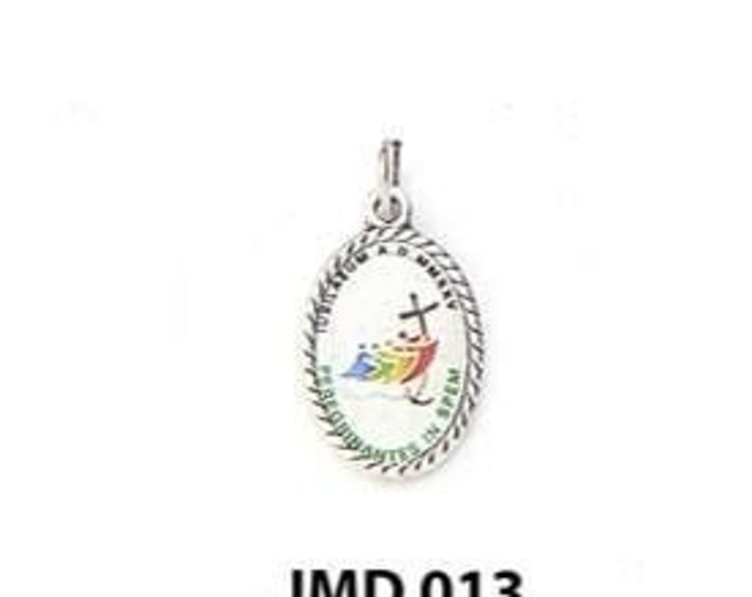 Jubilee 2025 metal medal, cm 2 x 1.6 (0.78 x 0.62 inches), various quantities available, handcrafted in Italy