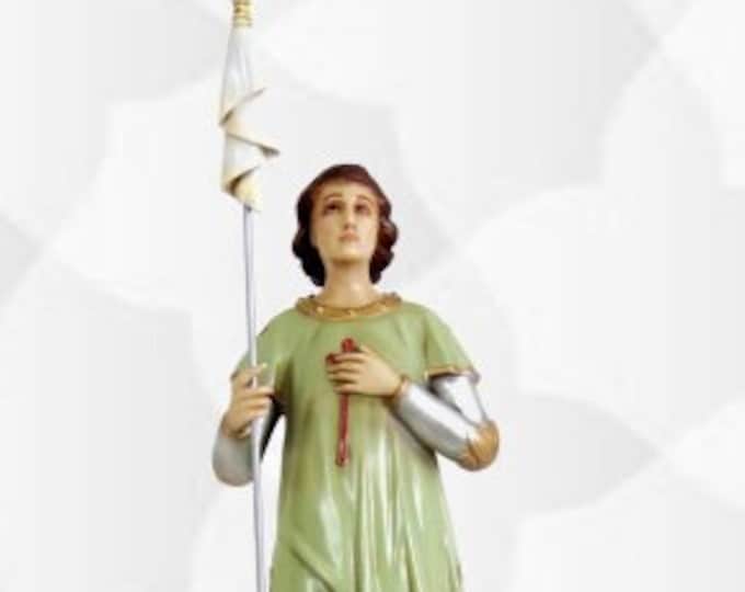 Statue of San Nuno cm 49 x 16,5 (19,29 x 6,49 inches) in hand-decorated resin of handcrafted production ideal for interiors and exteriors