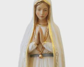 Statue of Our Lady of Fatima with three Shepherds, 60 cm (23.62 inches), hand-decorated fiberglass, Italian artisan production