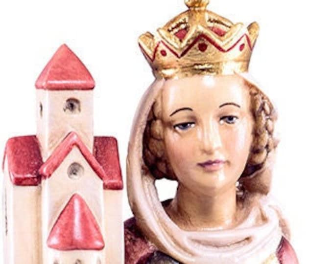 Statue of St. Agnes carved in wood from Valgardena and decorated by hand of Italian artisan production