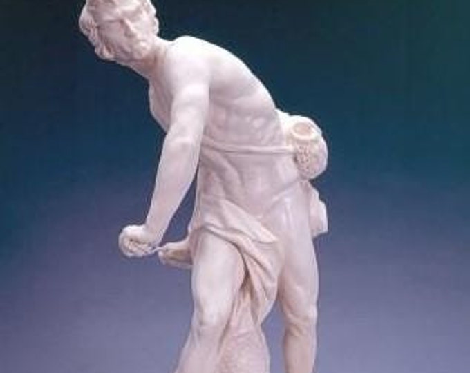 Classical sculpture "David by Bernini" in alabaster powder, various sizes, handcrafted in Italy.