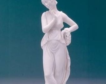 Classic sculpture "Ballerina del Canova" in alabaster powder, marble base, 65 cm (25.59 inches) of Italian artisan production.