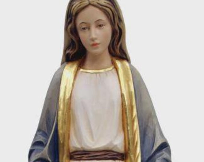 Miraculous Madonna statue 60 cm (23.6 inches) in hand-decorated fiberglass, for outdoor and indoor use, Italian artisan production
