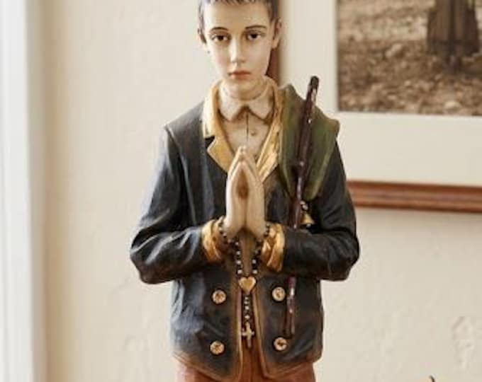 Statue of San Francisco Marto, shepherd of Fatima, 36 cm (14.17 inches) in hand-decorated resin