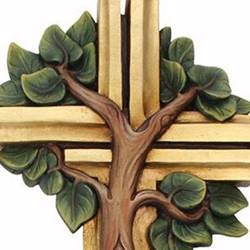 Crucified Cross Tree of Life Carved in Wood of Valgardena and Etsy