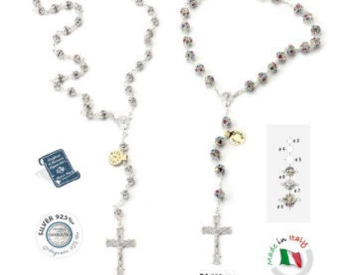 Rosary in Swarovski crystal and 925 silver of Italian artisan production various models available
