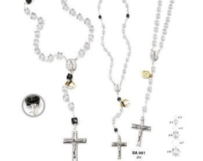 Rosary in Swarovski crystal and 925 silver of Italian artisan production various models available