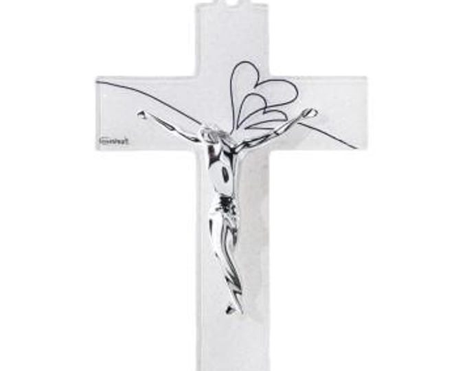 Crucifix made of Murano glass, handcrafted in Italy, various sizes available