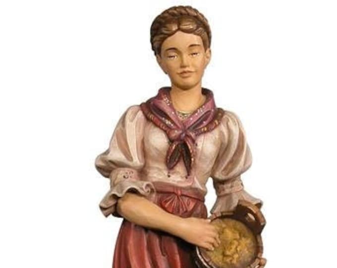 Sculpture of the Peasant carved in wood of Valgardena and decorated by hand of Italian artisan production