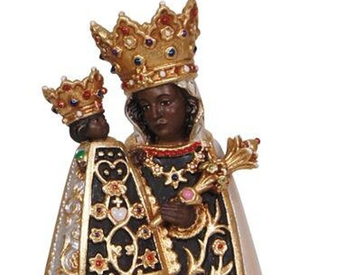 Statue of Our Lady of Altötting, carved in Valgardena wood and hand-decorated with Italian handicraft production