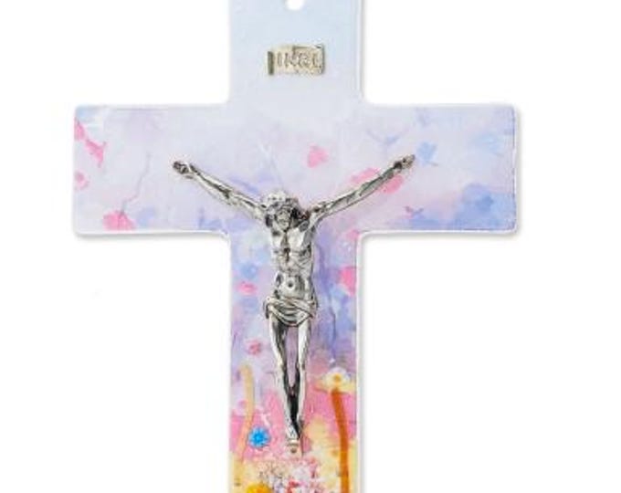 Crucifix made of Murano glass, handcrafted in Italy, various sizes available