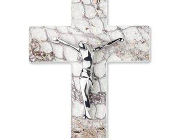Crucifix made of Murano glass, handcrafted in Italy, various sizes available
