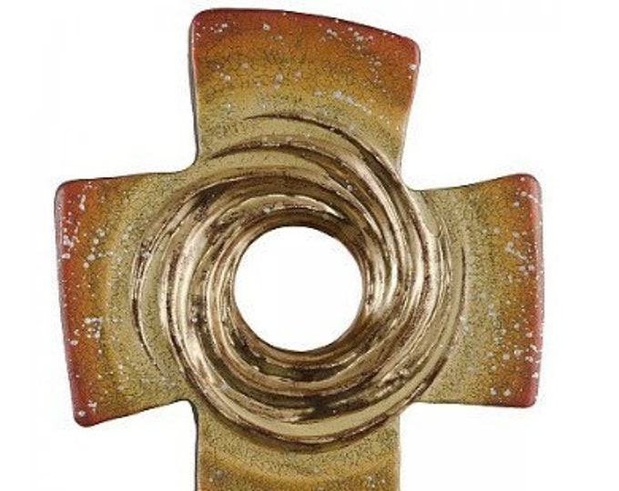 Cross of Life crucifix, carved in Valgardena wood and decorated by hand, various sizes, of Italian artisan production