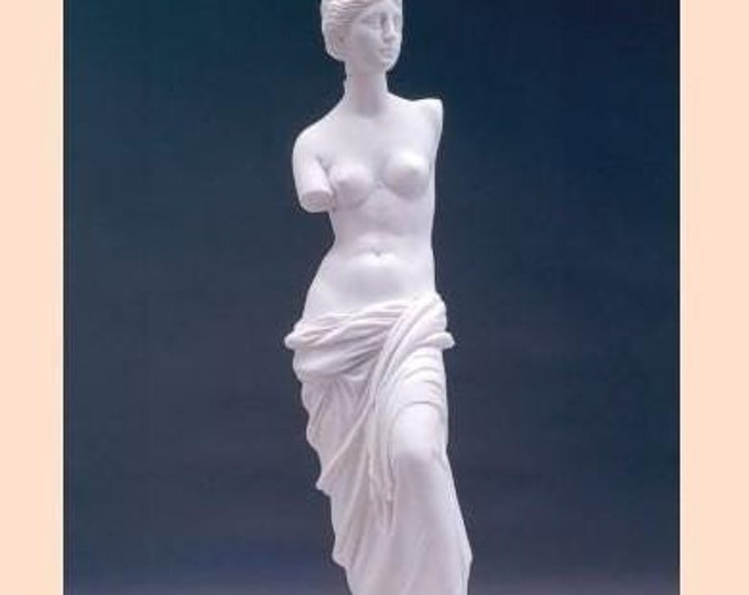 Classical sculpture "Venus de Milo", cm 41 (16.14 inches) in alabaster powder, marble base, handcrafted, made in Italy