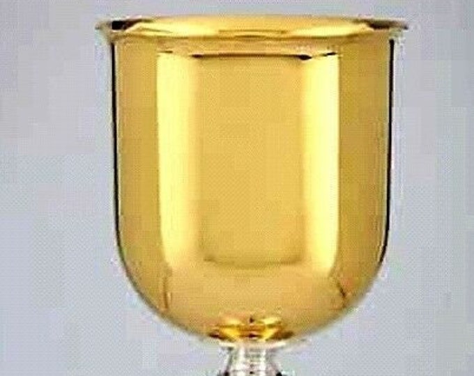Liturgical chalice for Eucharistic celebration made of silver plated cm 23 (9,05 inches) of Italian artisan production