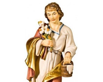 Statue of San Vito carved in Valgardena wood and decorated by hand, of Italian artisan production