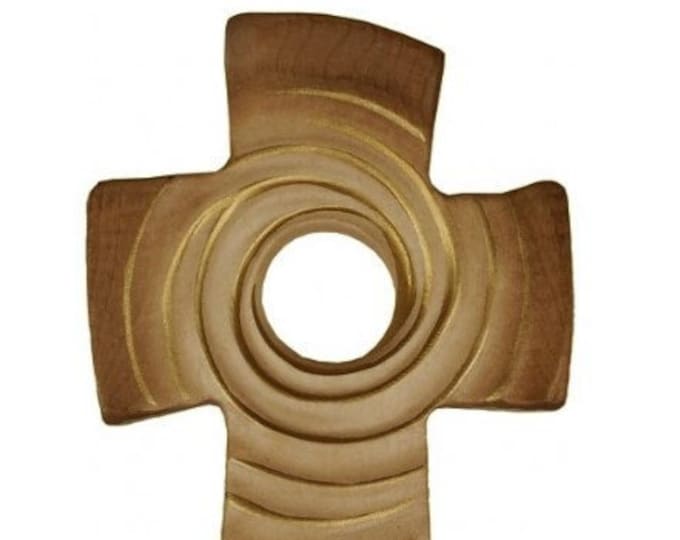 Cross of Life crucifix, carved in Valgardena wood and decorated by hand, various sizes, of Italian artisan production
