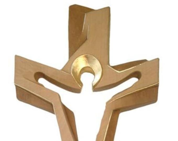 Crucifix of the Passion, carved in valgardena wood and decorated by hand, various sizes, of Italian artisan production