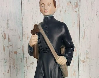 Statue of Saint J. H. Newman cm 30 (11.81 inches) in marble resin full hand decorated of Italian artisan production