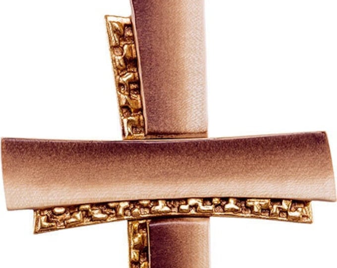 Cross crucifix, carved in valgardena wood and decorated by hand, various sizes, of Italian artisan production