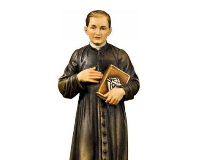 Statue of Father Michael McGivney, cm 20 (7.8 inches) carved in Valgardena wood and hand decorated, Italian artisan production
