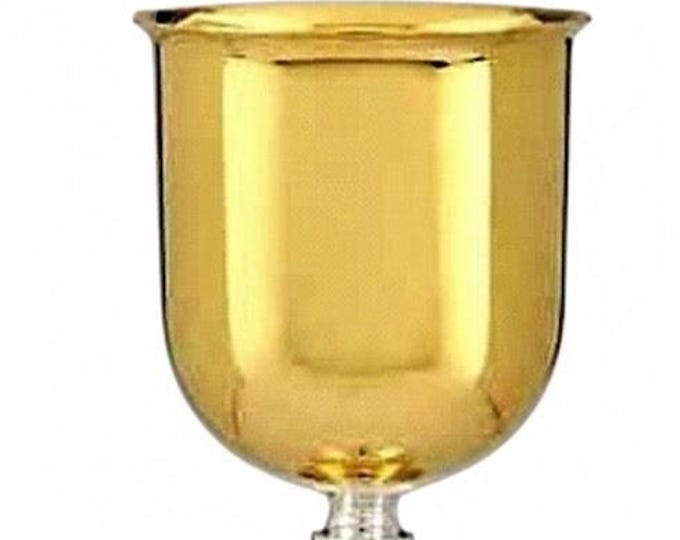 Liturgical chalice for Eucharistic celebration made of silver plated cm 26 (10.23 inches) of Italian artisan production