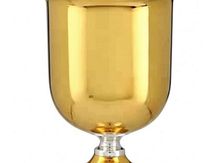 Liturgical chalice for Eucharistic celebration made of silver plated cm 23 (9.05 inches) of Italian artisan production