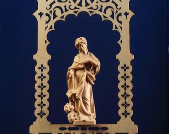 Statue of St. Elizabeth in the niche, carved in wood of valgardena decorated by hand of Italian production