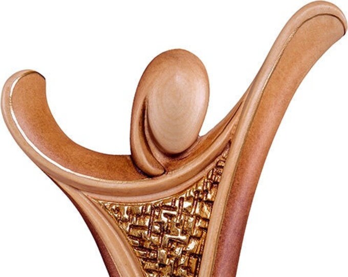 Modern Christ crucifix carved in Valgardena wood and decorated by hand, various sizes, of Italian artisan production