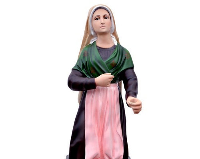 Saint Bernadette Soubirous statue cm 65 (25,59 inches) hand decorated resin painted eyes or in glass of Italian artisan production