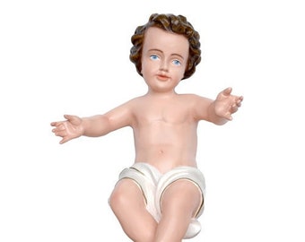 Statue of the Child Jesus in resin cm 35 (13,77 inches), finely decorated by hand of artisan production ideal for exteriors and interiors