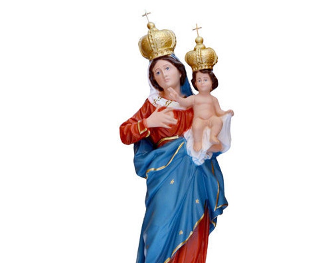 Statue of Our Lady of Graces cm 45 (17.71 inches) in hand-decorated resin of Italian artisan production