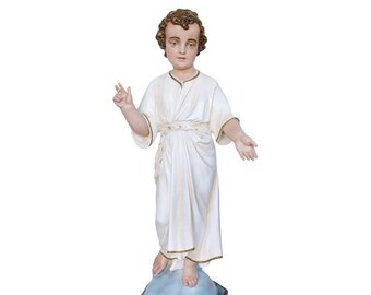 Statue of the Most Holy Name of Jesus cm 100 (39,37 inches) hand-decorated resin, painted or glass eyes, Italian handcrafted production