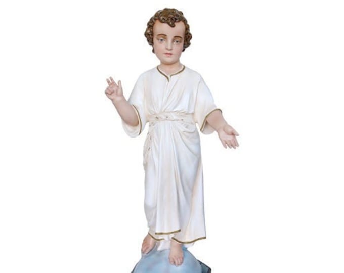 Statue of the Most Holy Name of Jesus cm 100 (39,37 inches) hand-decorated resin, painted or glass eyes, Italian handcrafted production