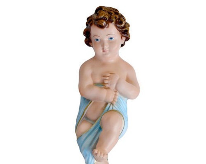 Statue of the Child Jesus in resin cm 25 (9,84 inches), finely decorated by hand of artisan production ideal for exteriors and interiors