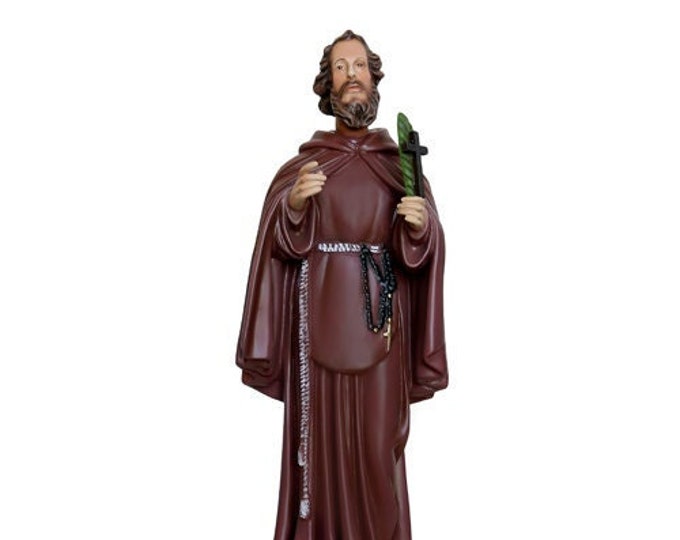 Statue of San Ciro cm 55 (21.65 inches) in hand-decorated resin marble of Italian craftsmanship