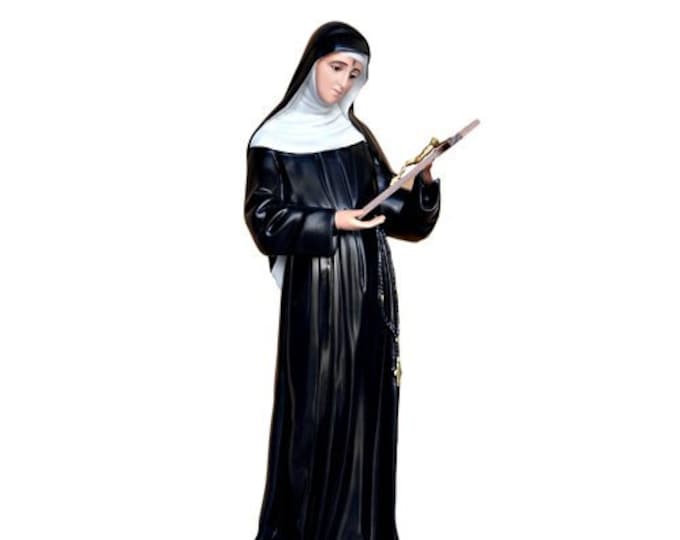 Statue of Saint Rita of Cascia cm 80 (31,49 inches) in hand-decorated resin, painted eyes or glass, of Italian handcrafted production